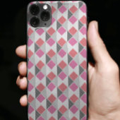 Etui iPhone 13 Pro Max triangle rose et noir motif esthétique