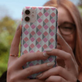 Etui iPhone 13 Pro Max triangle rose et noir motif esthétique