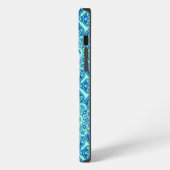 Etui iPhone 13 Pro Max Tribus coque iphone bleu et vert (Côté gauche)