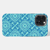 Etui iPhone 13 Pro Max Tribus coque iphone bleu et vert (Verso Horizontal)