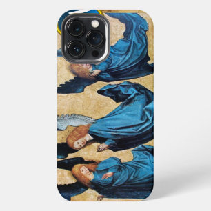ETUI iPhone 13 PRO MAX TROIS ANGES DE NOËL EN PARCHEMIN BLEU