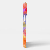 Etui iPhone 13 Pro Max Turquoise bleu violet rose orange Polygone Art (Côté droit)