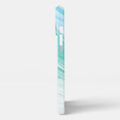 Etui iPhone 13 Pro Max Typographie de l'artisanat d'art Aquarelle Blues (Côté gauche)