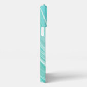 Etui iPhone 13 Pro Max Typographie de l'artisanat d'art Aquarelle Blues (Côté droit)