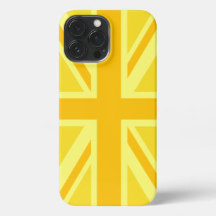 Etui iPhone 13 Pro Max Union Jack double jaune