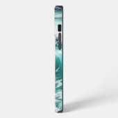 Etui iPhone 13 Pro Max Vague océanique Turquoise (Côté gauche)