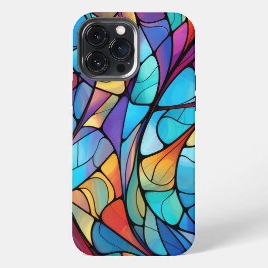 Etui iPhone 13 Pro Max Verre teinté vibrant Abstrait (Verso)
