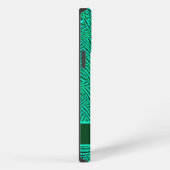 Etui iPhone 13 Pro Max Vert à motifs (Côté droit)