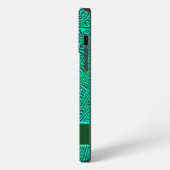 Etui iPhone 13 Pro Max Vert à motifs (Côté gauche)