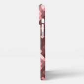 Etui iPhone 13 Pro Max Vin foncé Rouge Mauve Taupe Blush Pink Pixels Art (Côté gauche)
