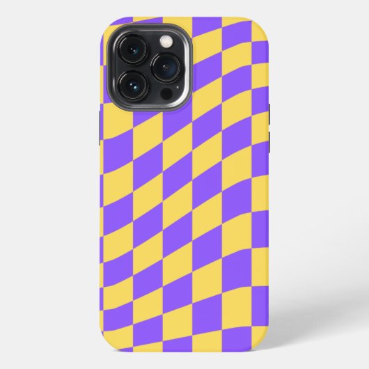 Etui iPhone 13 Pro Max Violet et jaune rétro  (Verso)