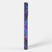Etui iPhone 13 Pro Max Violet et noir Abstrait Line Art unique (Côté droit)