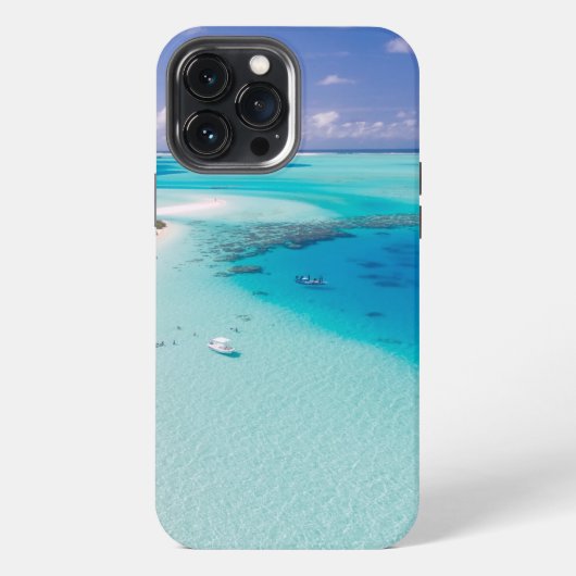 Etui iPhone 13 Pro Max Vue aérienne de la plage (Verso)