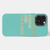 Etui iPhone 13 Pro Max Weekends Coffee et la cabine (Verso Horizontal)