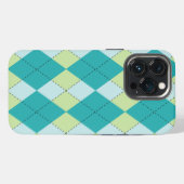 Etui iPhone 13 Pro Melon Teal Mod Argyle (Verso Horizontal)