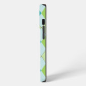 Etui iPhone 13 Pro Melon Teal Mod Argyle (Côté gauche)