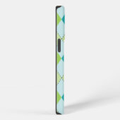 Etui iPhone 13 Pro Melon Teal Mod Argyle (Côté droit)