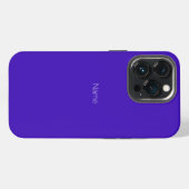 Etui iPhone 13 Pro Minimaliste bleu indigo monogramme personnalisé so (Verso Horizontal)