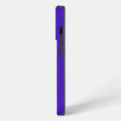 Etui iPhone 13 Pro Minimaliste bleu indigo monogramme personnalisé so (Côté gauche)