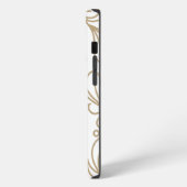 Etui iPhone 13 Pro Modèle de feuille Boho dorée (Côté gauche)