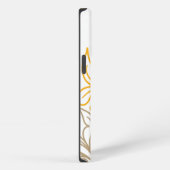 Etui iPhone 13 Pro Modèle de feuille Boho dorée (Côté droit)