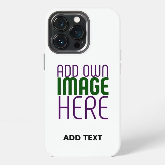 ETUI iPhone 13 PRO MODELE DE TEXTE D'IMAGE BLANC SIMPLE ÉDITABLE MODE (Dos)