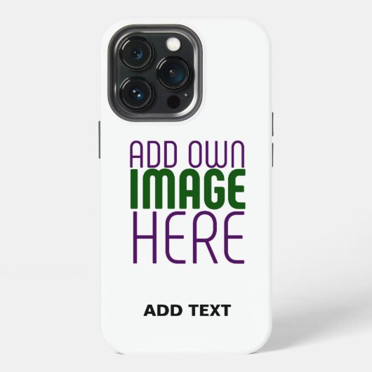 ETUI iPhone 13 PRO MODÈLE DE TEXTE D'IMAGE BLANCHE SIMPLE MODERNE (Dos)