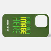 ETUI iPhone 13 PRO MODÈLE TEXTE D'IMAGE VERTE DE FORÊT ÉDITABLE MODER (Verso Horizontal)