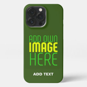 ETUI iPhone 13 PRO MODÈLE TEXTE D'IMAGE VERTE DE FORÊT ÉDITABLE MODER