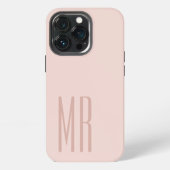 Etui iPhone 13 Pro Moderne Pastel Rose | Coque-M pour fille initiale (Dos)
