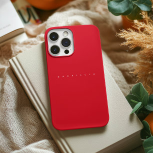 Etui iPhone 13 Pro Moderne Total Rouge Minimaliste Nom Audacieux Chic
