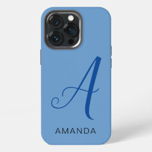 Etui iPhone 13 Pro Monogramme chic professionnel uni AJOUTEZ VOTRE NO