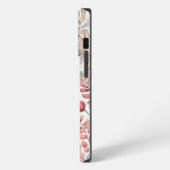 Etui iPhone 13 Pro Monogramme d'aquarelle rose rose-rose rustique (Côté gauche)