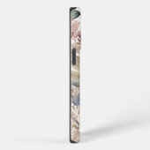 Etui iPhone 13 Pro Monogramme d'aquarelle rose rose-rose rustique (Côté droit)