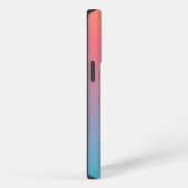Etui iPhone 13 Pro Monogramme de nom de script moderne ombré bleu ora (Côté droit)
