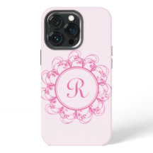 Monogramme fantaisie avec coque iphone à perles ro