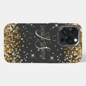 Etui iPhone 13 Pro Monogramme Pailleté Or (Verso Horizontal)