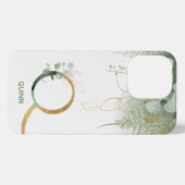 Etui iPhone 13 Pro Monogramme Q Élégant coque iphone Succulent (Verso Horizontal)