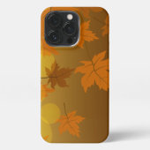 Etui iPhone 13 Pro Motif d'automne avec feuilles d'érable en chute et (Verso)