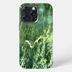 Etui iPhone 13 Pro Motif de marbre élégant à vague verte abstraite