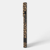Etui iPhone 13 Pro Motif Léopard Brun Monogramme (Côté gauche)