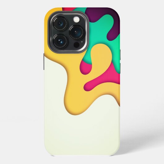 Etui iPhone 13 Pro motif liquide 3D (Dos)