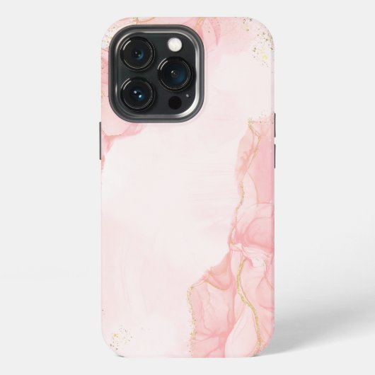Etui iPhone 13 Pro Motif marbre rose (Dos)