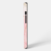 Etui iPhone 13 Pro Motif marbre rose (Côté gauche)