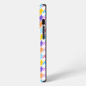 Etui iPhone 13 Pro Motif Pied-de-Poule Multicolore+Blanc (Côté gauche)