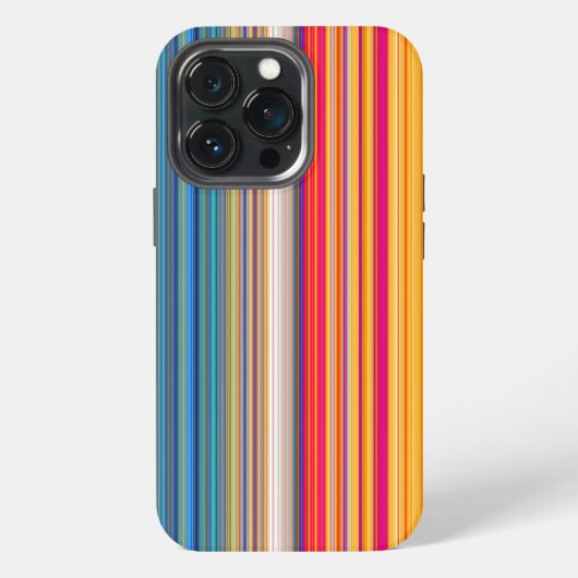 Etui iPhone 13 Pro Motif rayé multicolore (Dos)