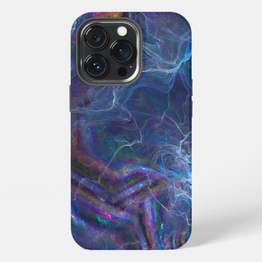 Etui iPhone 13 Pro Nebula fractale Abstraite et morphe géométrique (Dos)