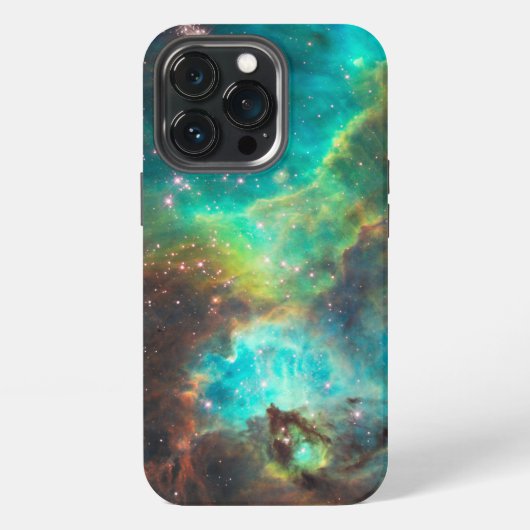 Etui iPhone 13 Pro Nébuleuse turquoise (Dos)