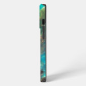 Etui iPhone 13 Pro Nébuleuse turquoise (Côté gauche)
