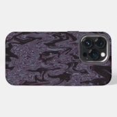 Etui iPhone 13 Pro Noir et violet ondulé (Verso Horizontal)